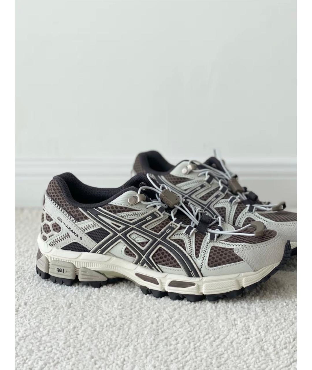 ASICS Коричневые синтетические низкие кроссовки / кеды, фото 3