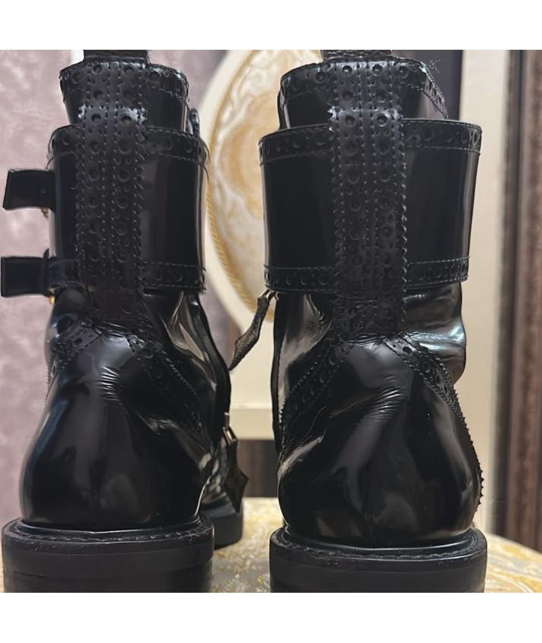 LOUIS VUITTON Черные ботинки из лакированной кожи, фото 7