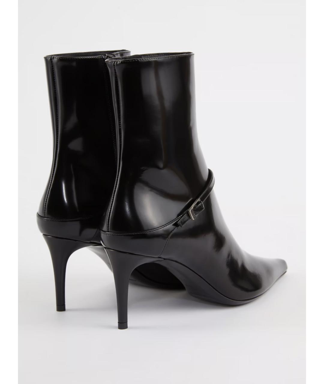 SAINT LAURENT Черные кожаные ботильоны, фото 8