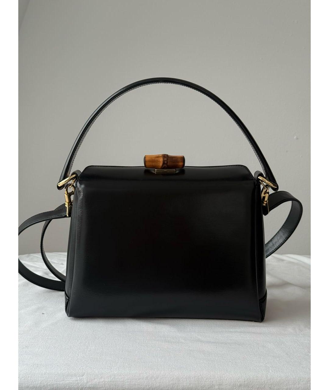 GUCCI Черная кожаная сумка через плечо, фото 4