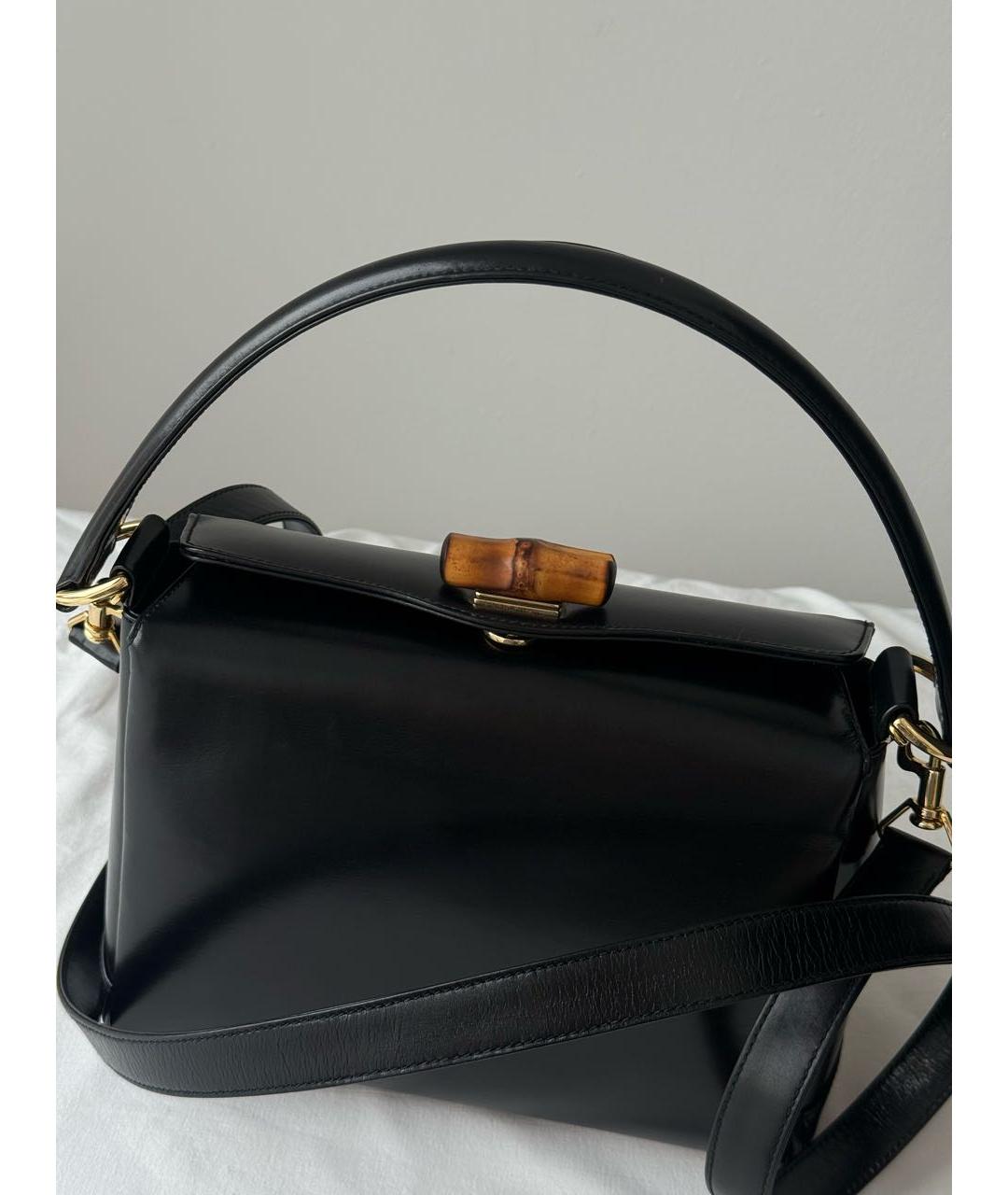GUCCI Черная кожаная сумка через плечо, фото 2