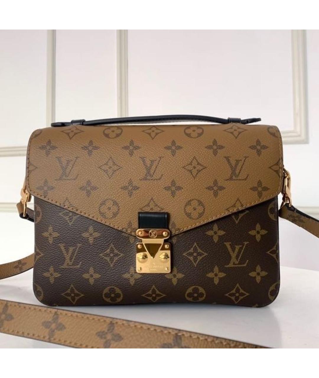 LOUIS VUITTON Коричневая сумка через плечо из канвы, фото 9