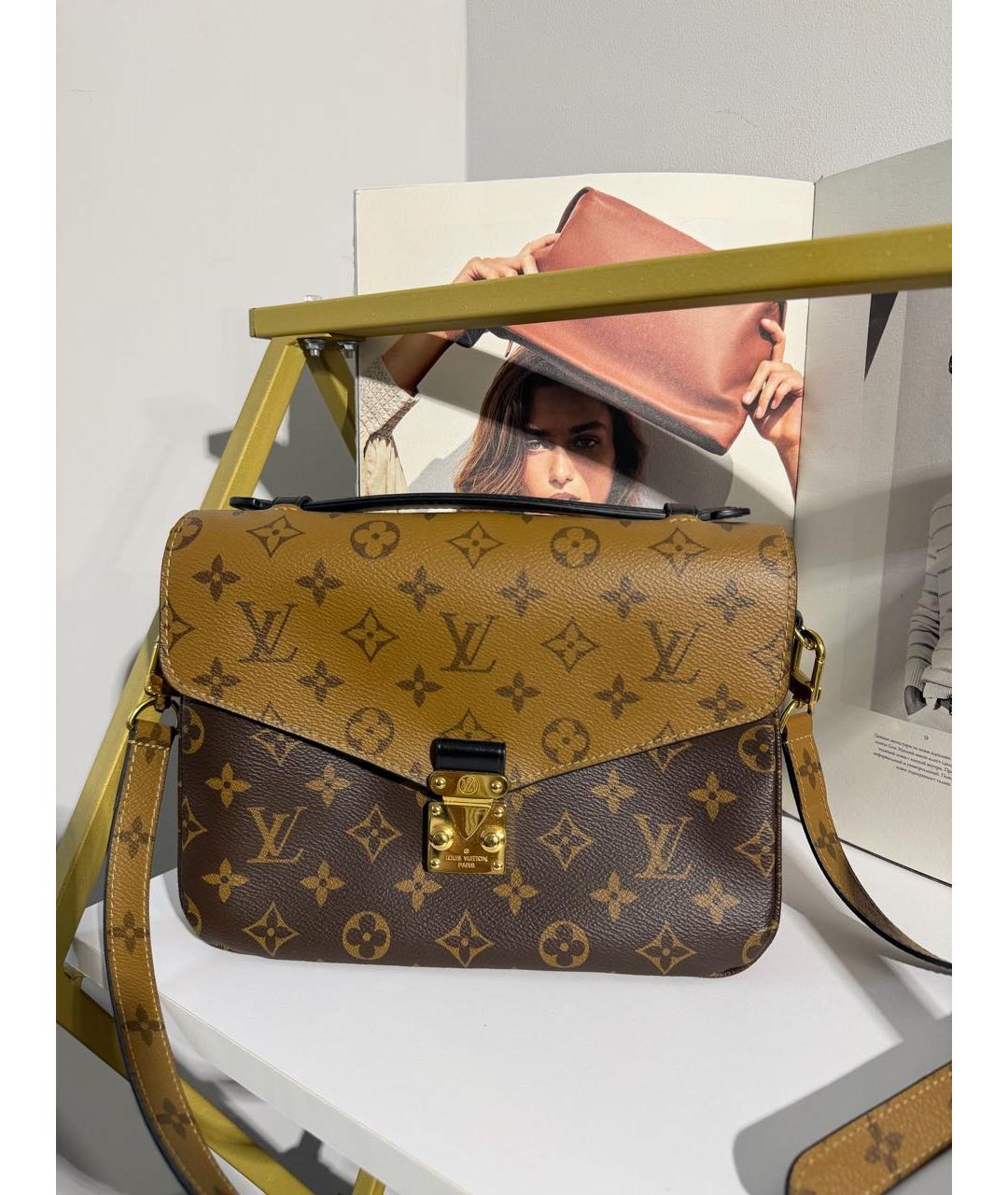 LOUIS VUITTON Коричневая сумка через плечо из канвы, фото 2