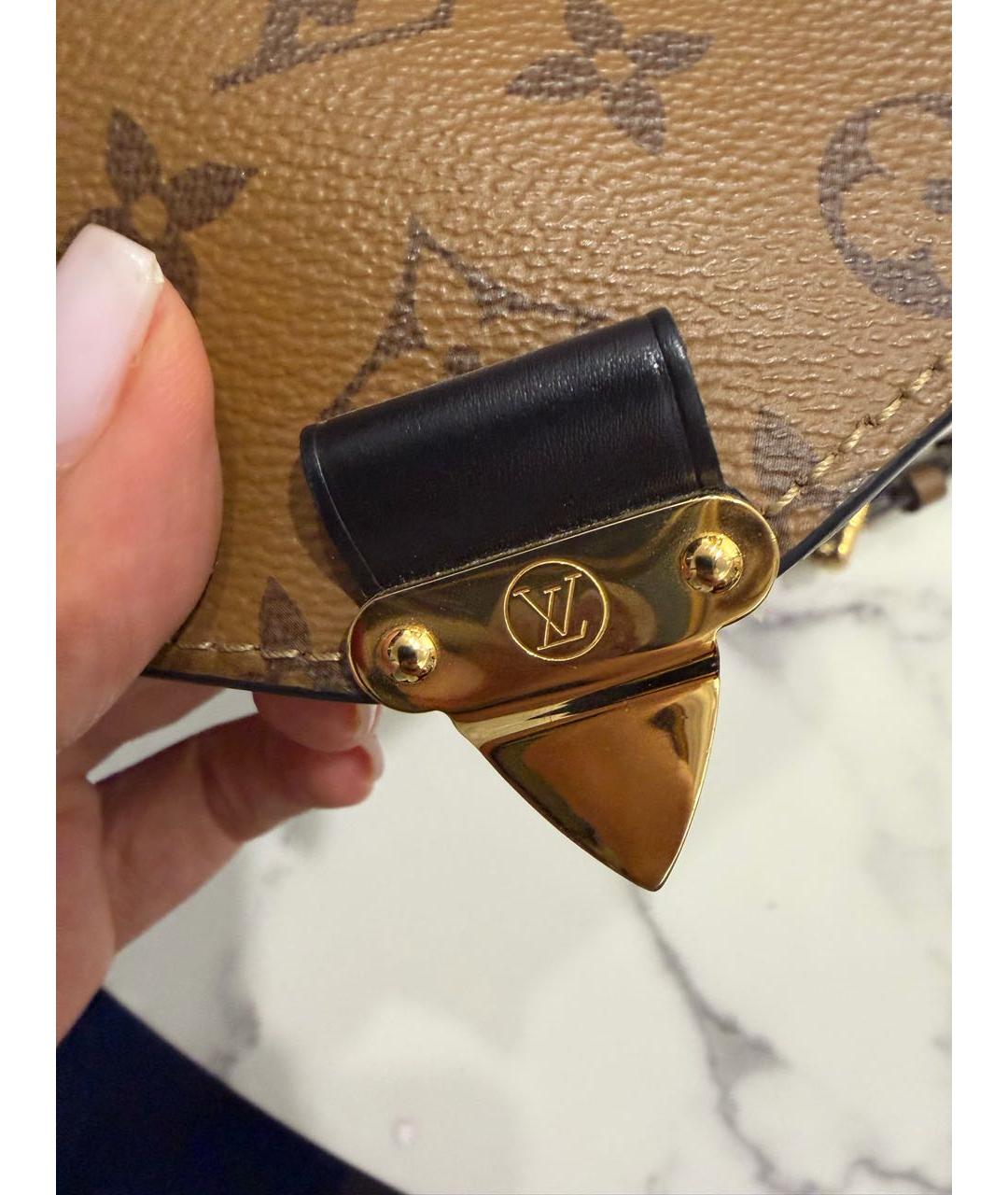 LOUIS VUITTON Коричневая сумка через плечо из канвы, фото 4
