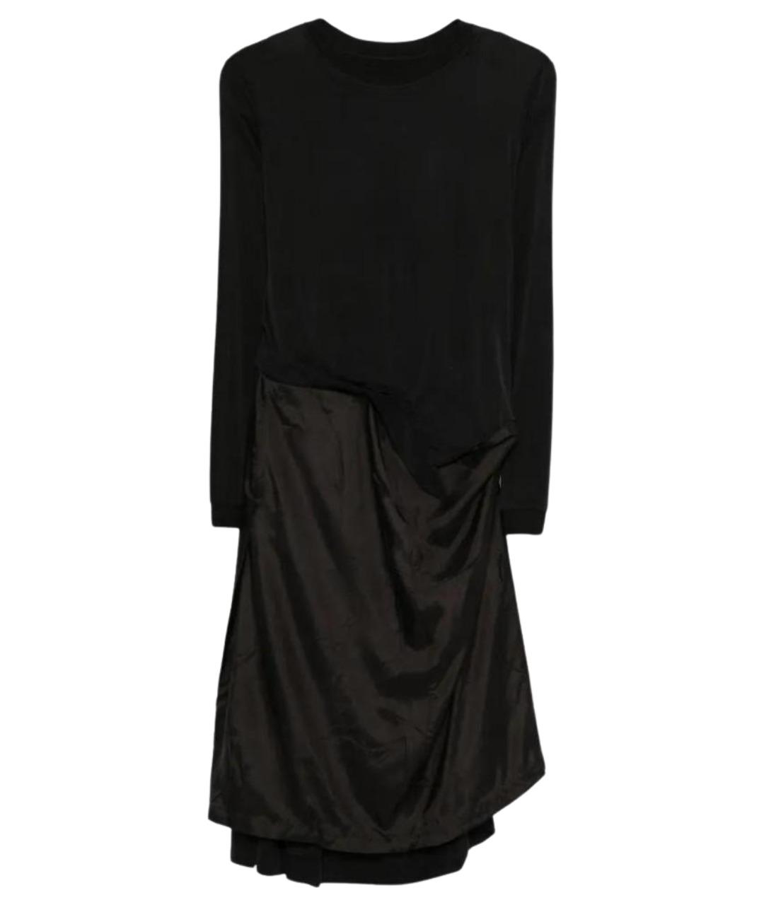 MAISON MARGIELA Черное вискозное повседневное платье, фото 1