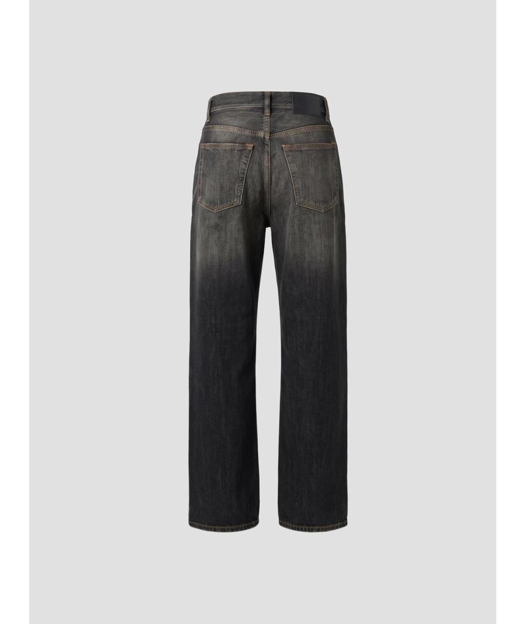 ACNE STUDIOS Черные хлопковые прямые джинсы, фото 2