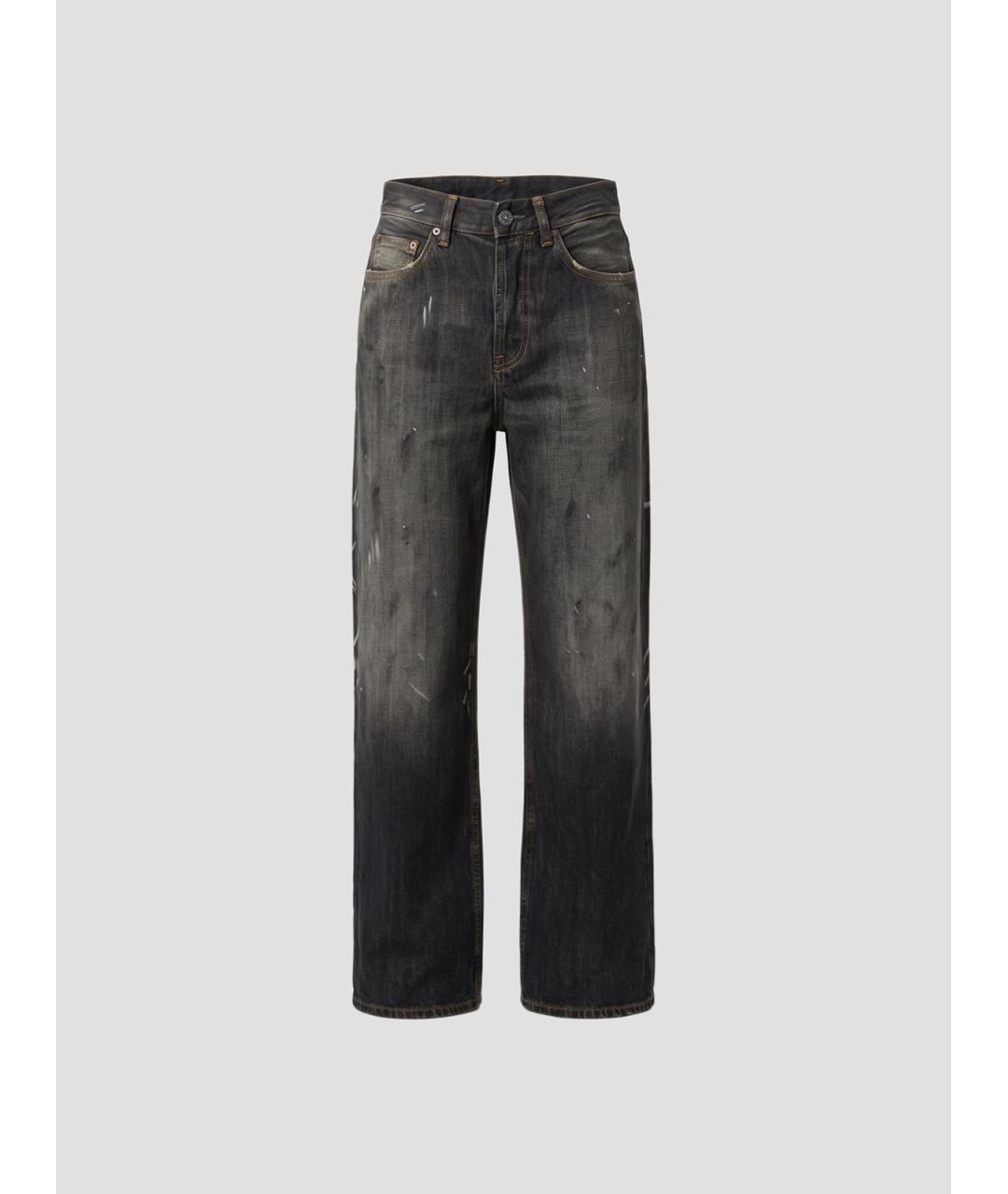 ACNE STUDIOS Черные хлопковые прямые джинсы, фото 4