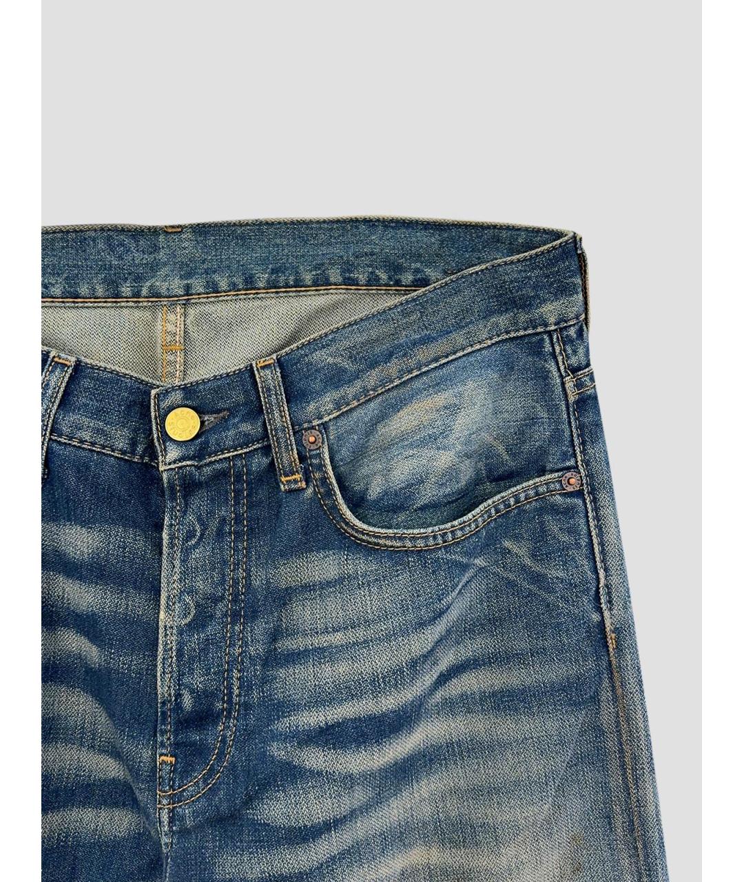 ACNE STUDIOS Синие хлопковые прямые джинсы, фото 3