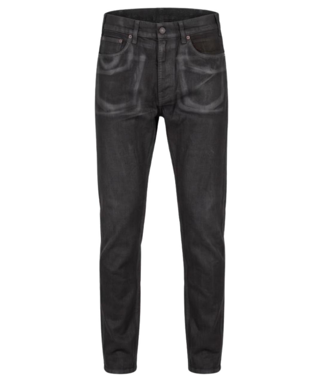 ACNE STUDIOS Черные хлопковые прямые джинсы, фото 1