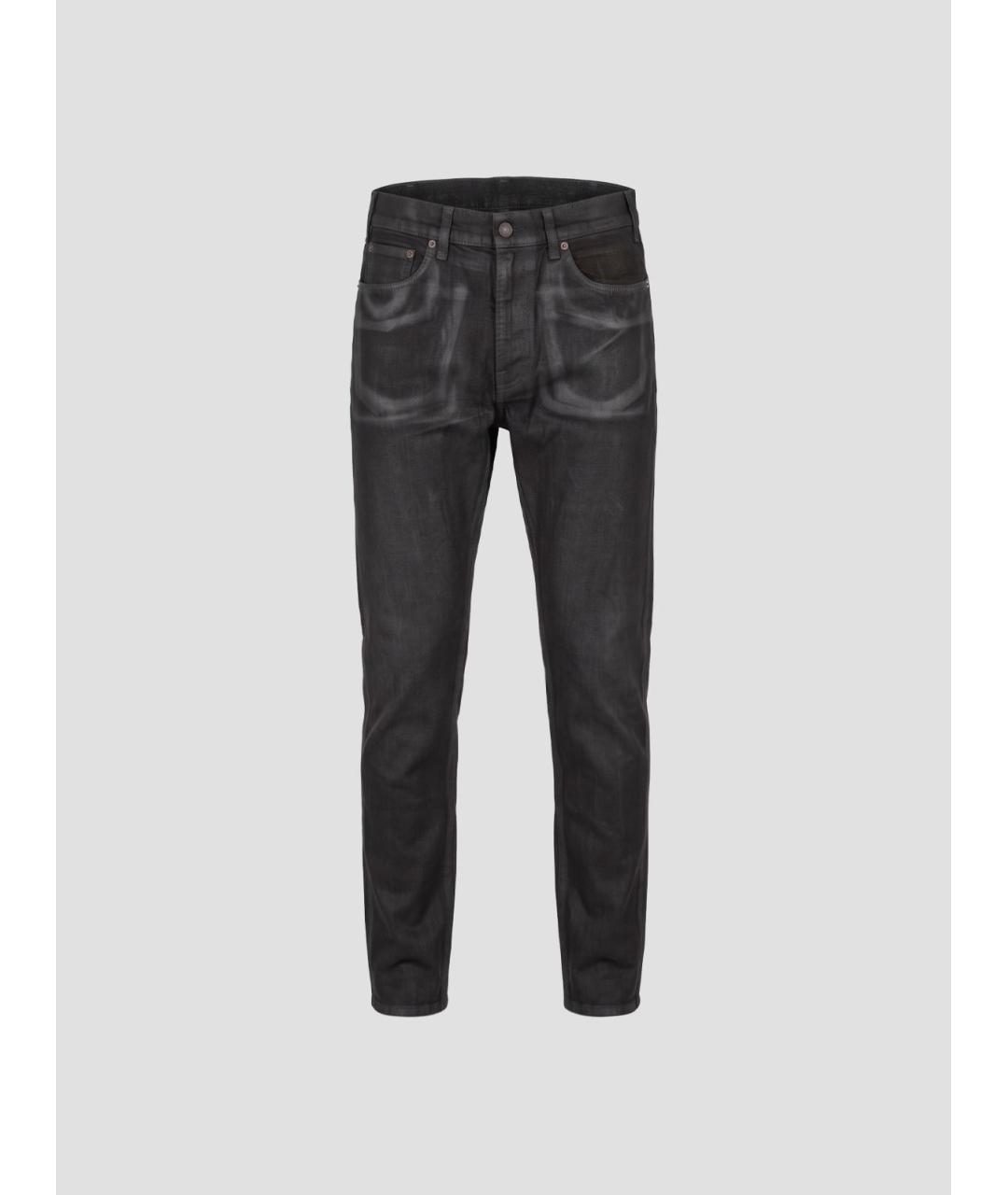 ACNE STUDIOS Черные хлопковые прямые джинсы, фото 4