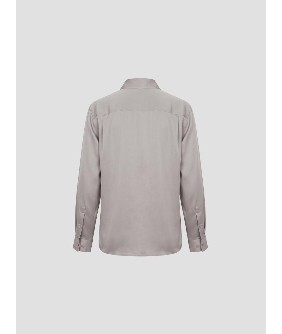 ACNE STUDIOS Серая шелковая рубашка, фото 2