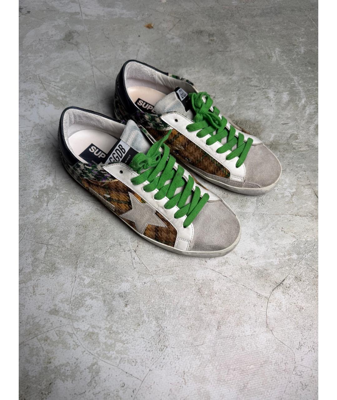 GOLDEN GOOSE Мульти текстильные низкие кроссовки / кеды, фото 3