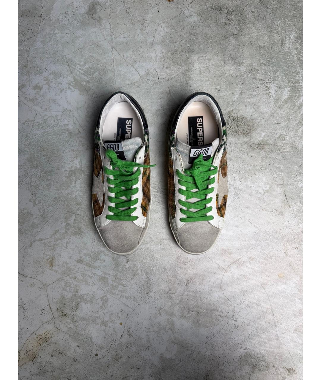 GOLDEN GOOSE Мульти текстильные низкие кроссовки / кеды, фото 6