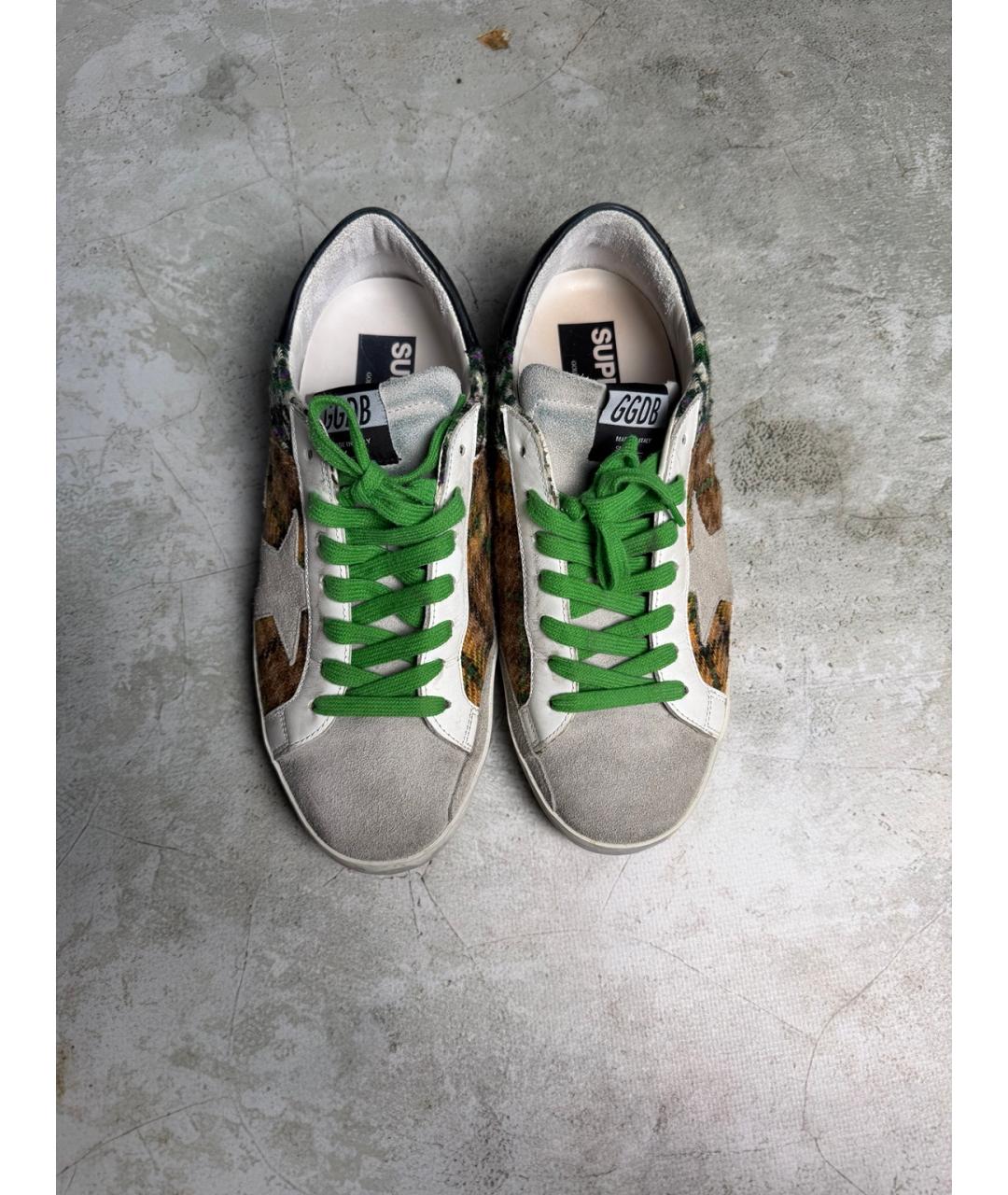 GOLDEN GOOSE Мульти текстильные низкие кроссовки / кеды, фото 7