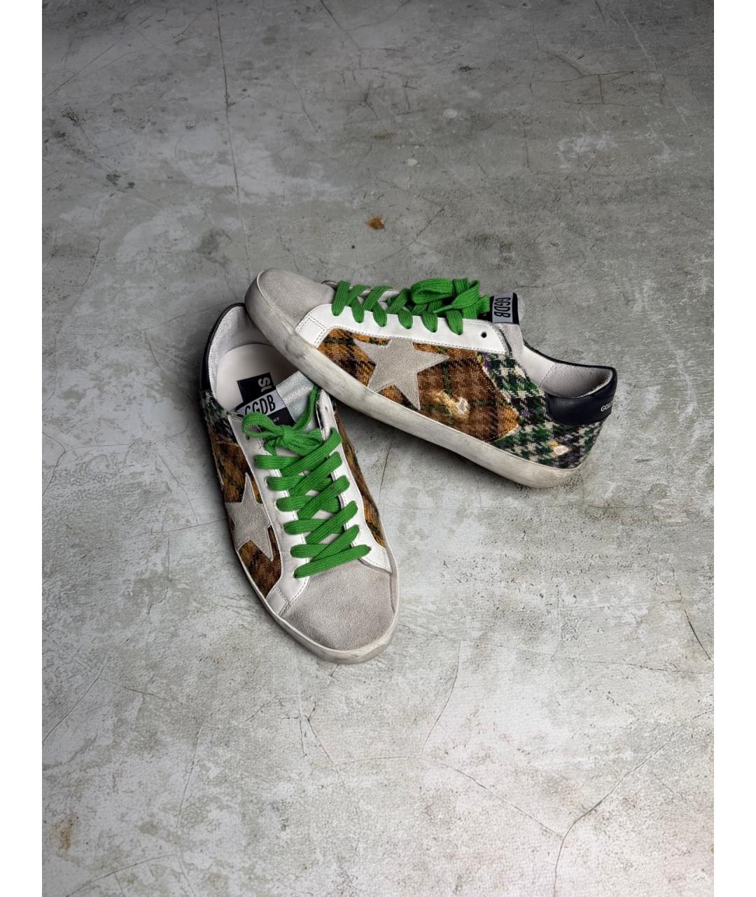 GOLDEN GOOSE Мульти текстильные низкие кроссовки / кеды, фото 10