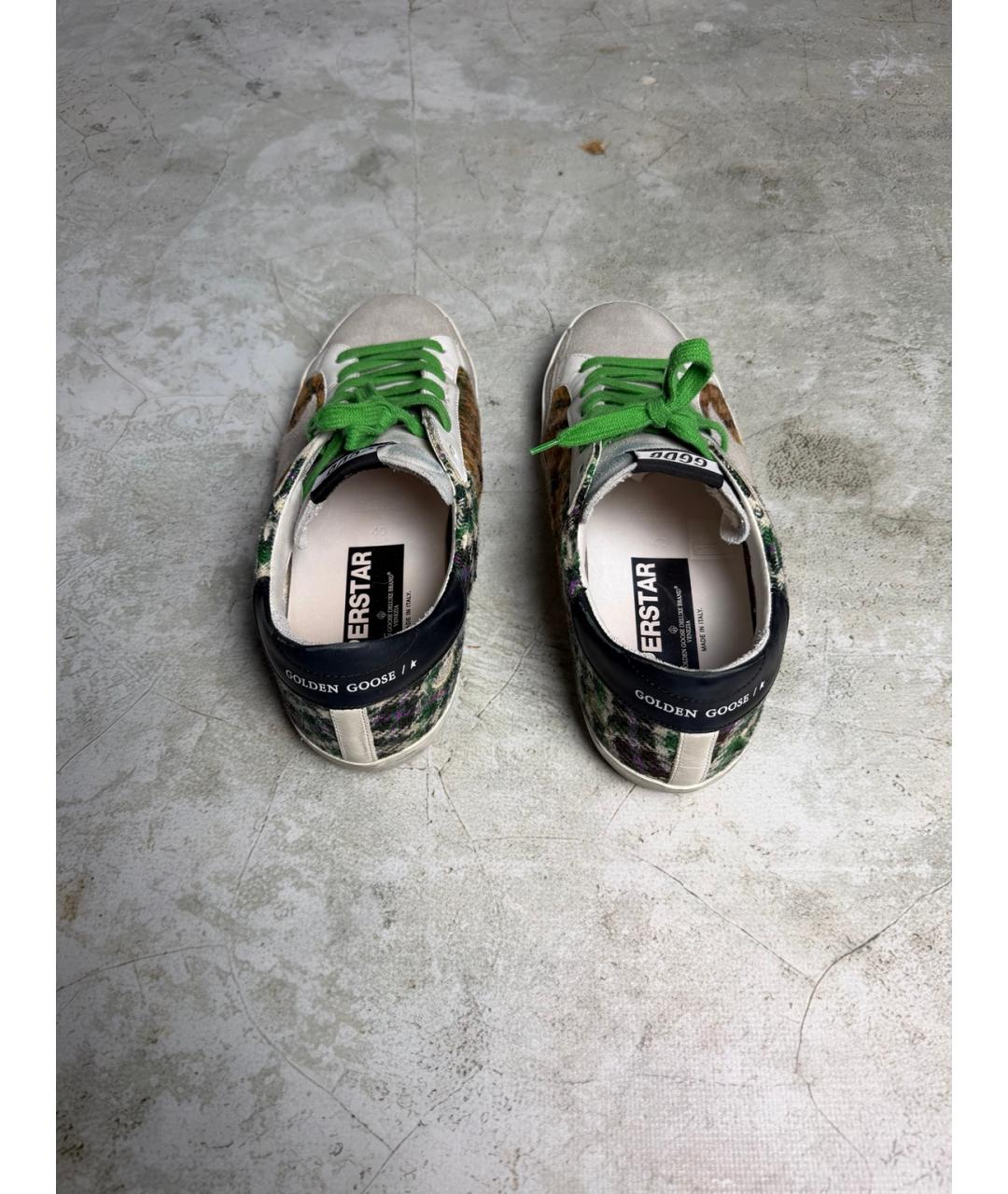 GOLDEN GOOSE Мульти текстильные низкие кроссовки / кеды, фото 8