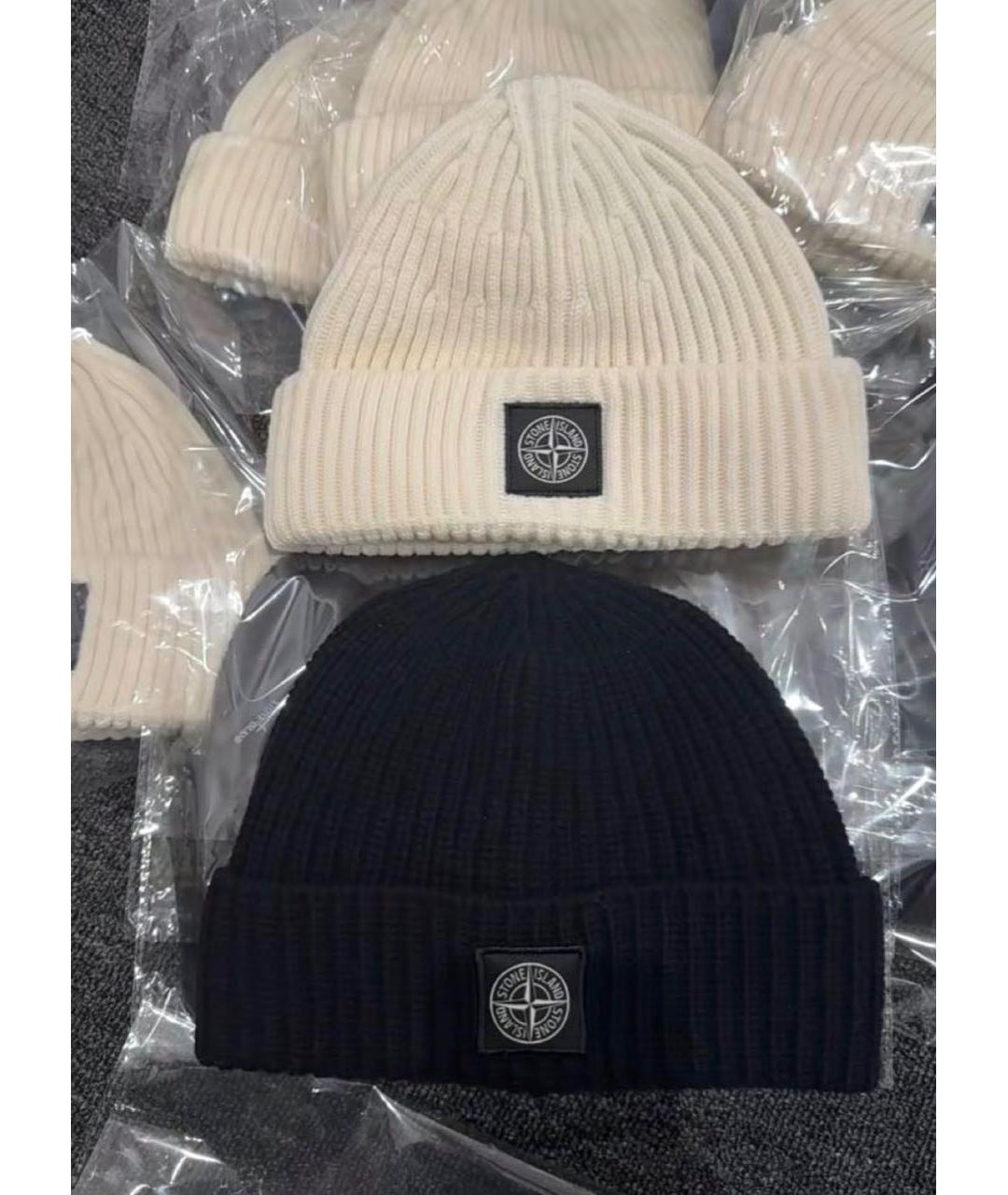 STONE ISLAND Белая шерстяная шапка, фото 6