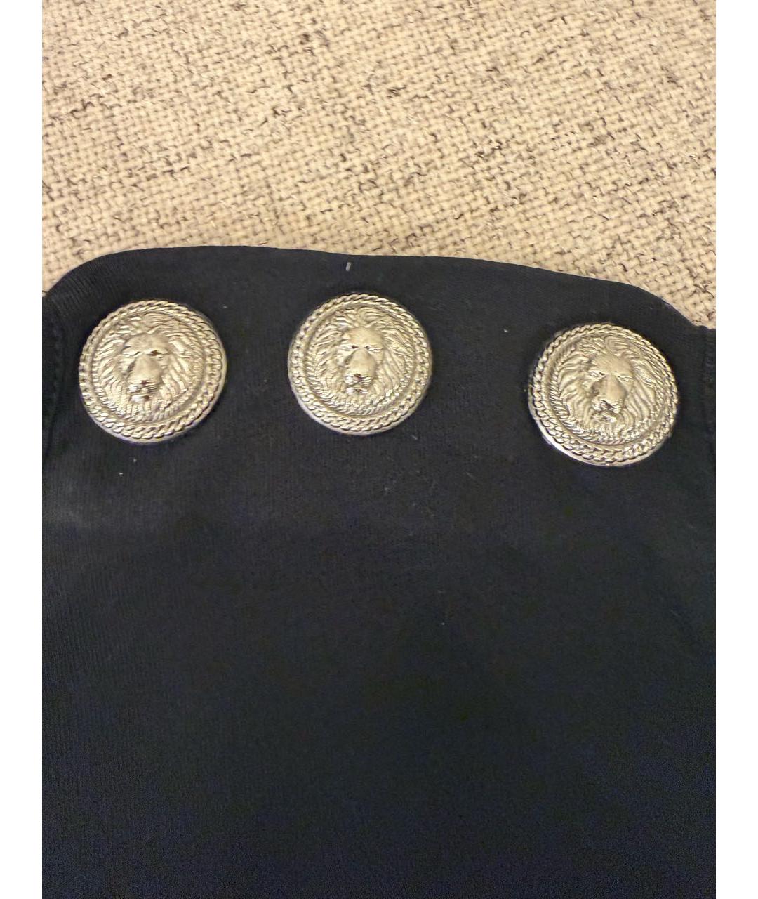 BALMAIN Черная хлопковая футболка, фото 4