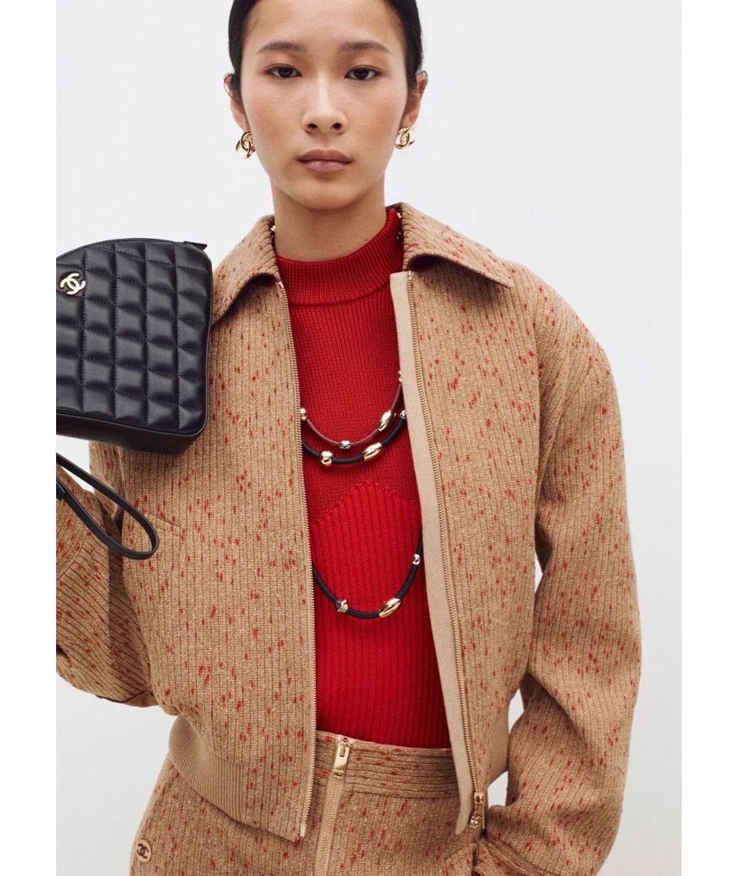 CHANEL Бежевая шерстяная куртка, фото 2