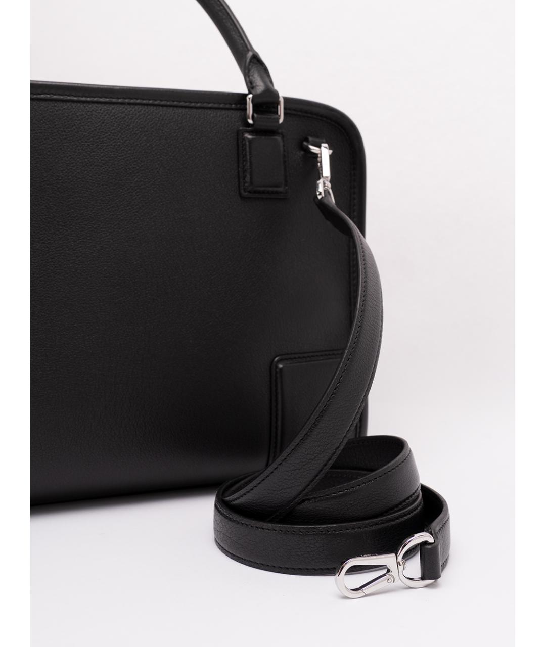 LOEWE Черная кожаная сумка тоут, фото 4