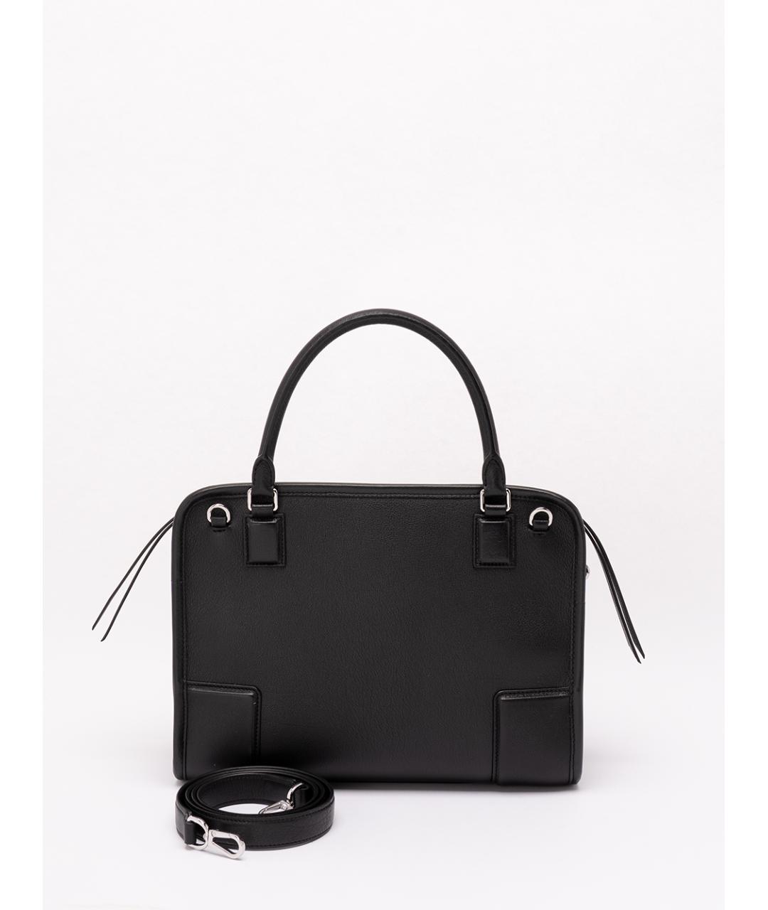 LOEWE Черная кожаная сумка тоут, фото 2