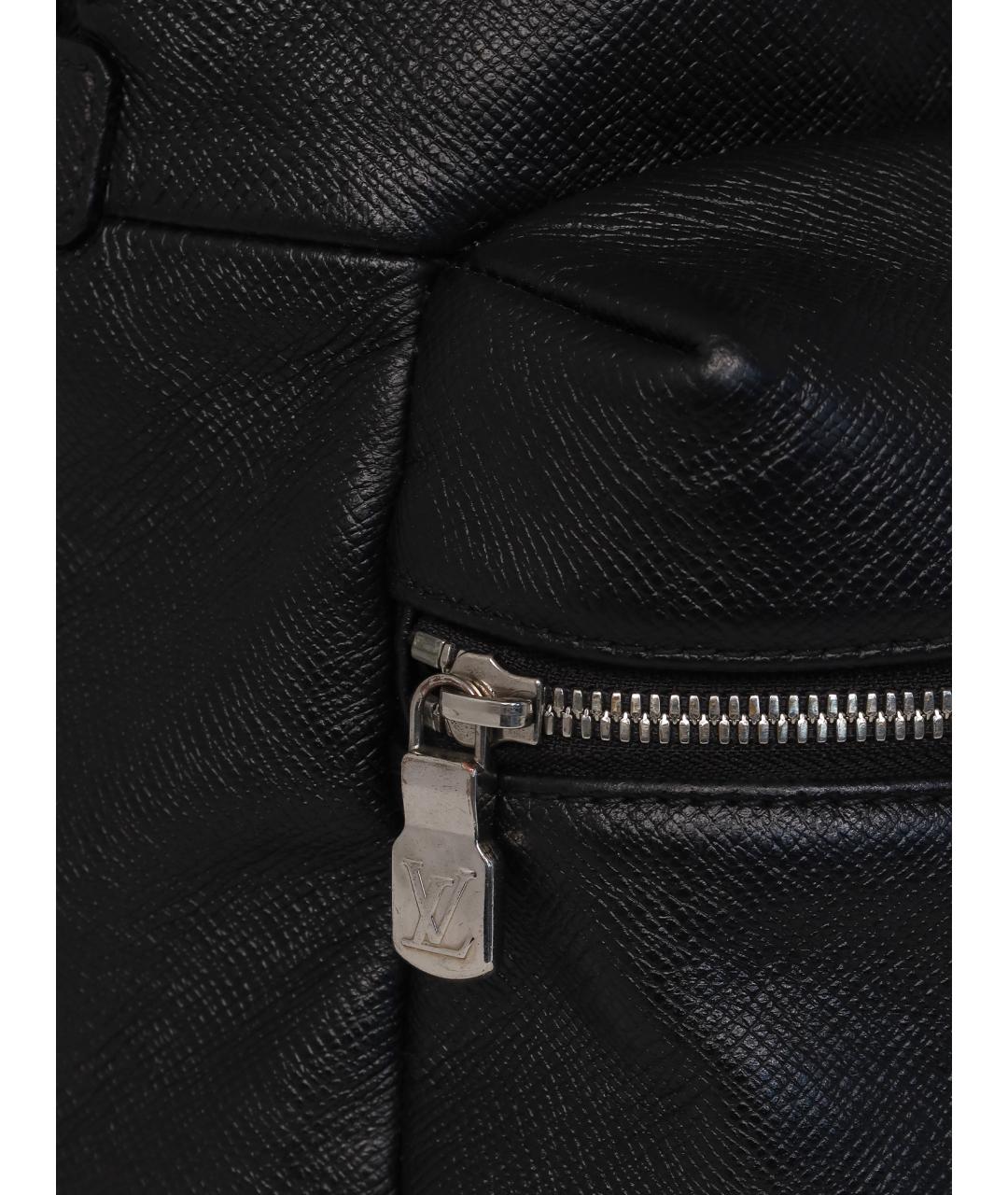 LOUIS VUITTON Черный кожаный рюкзак, фото 6