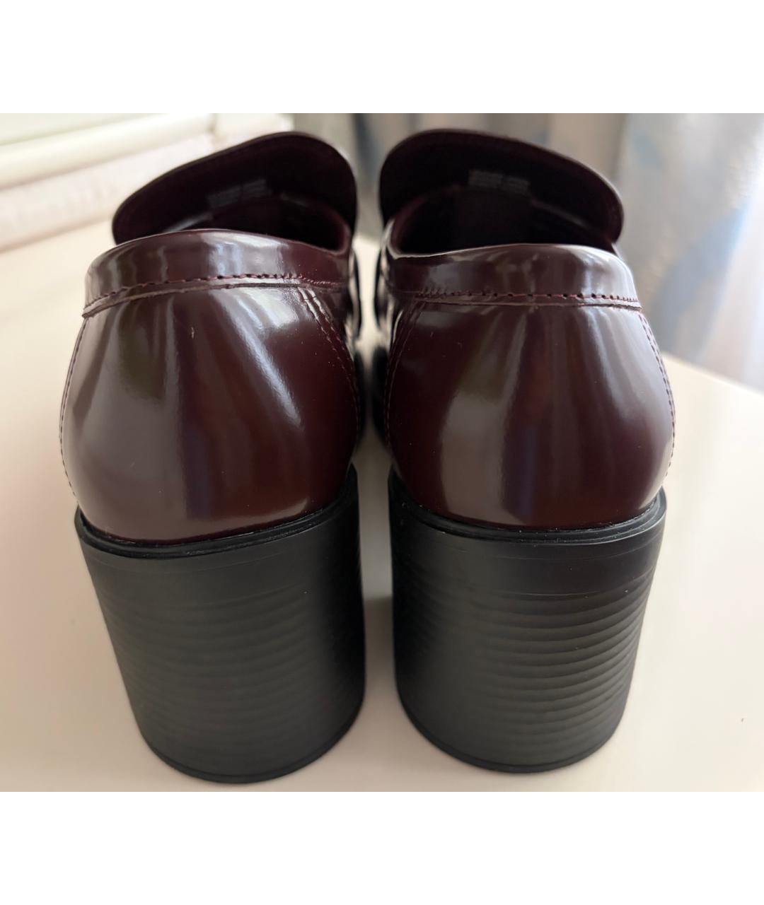 TORY BURCH Бордовые кожаные туфли, фото 4