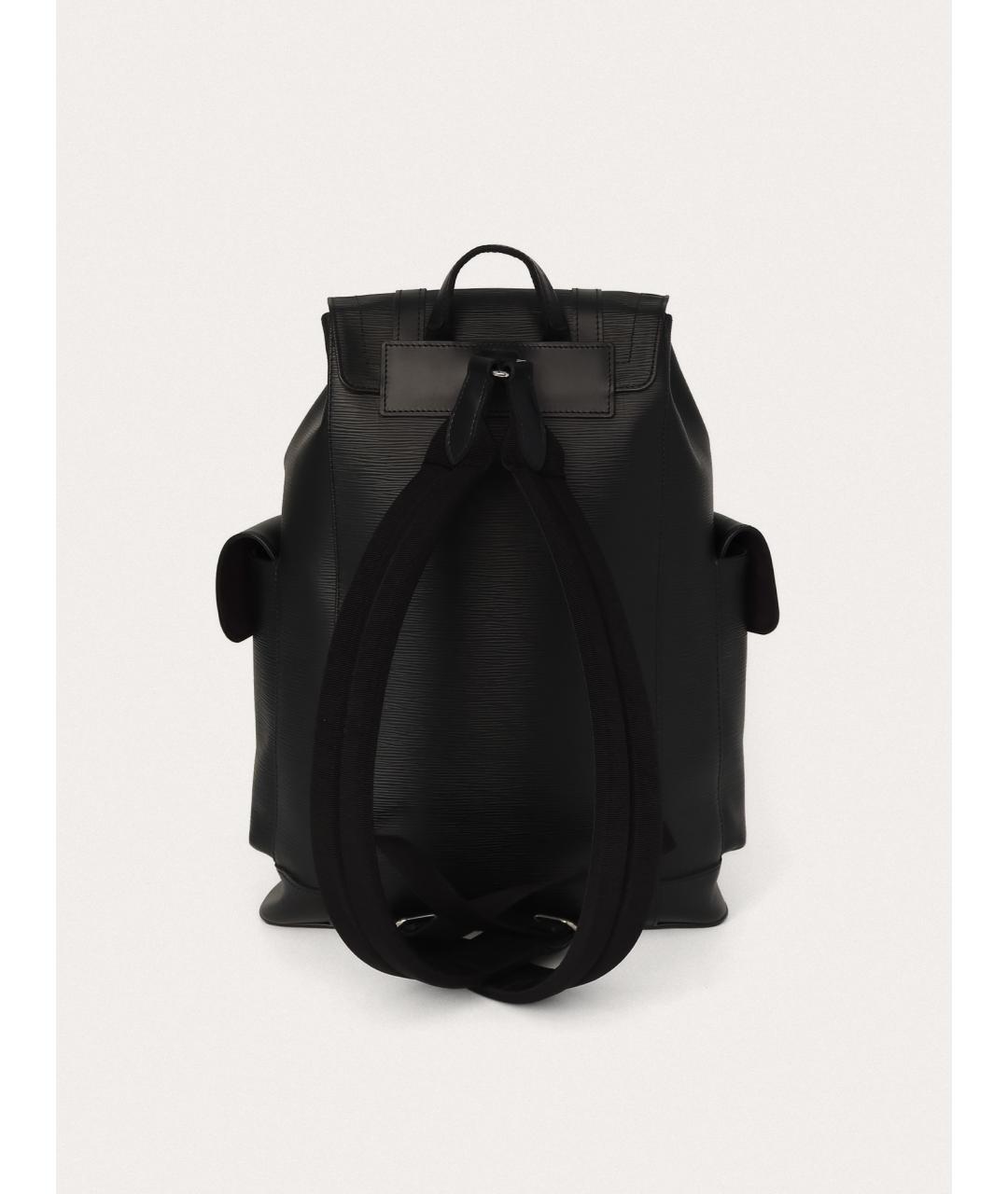 LOUIS VUITTON Черный кожаный рюкзак, фото 3