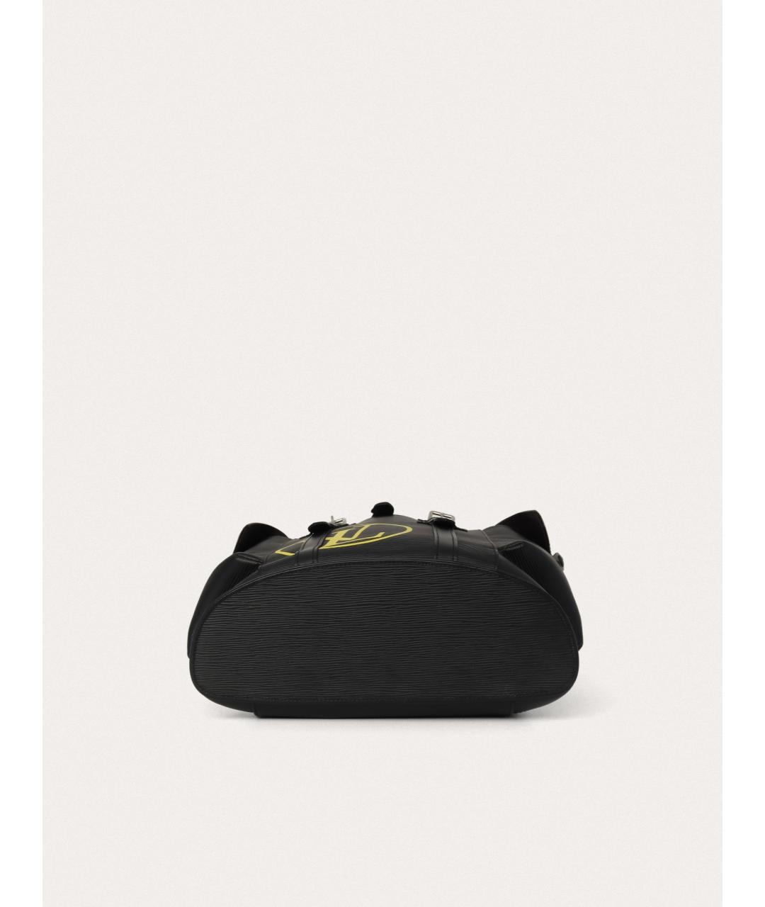 LOUIS VUITTON Черный кожаный рюкзак, фото 4