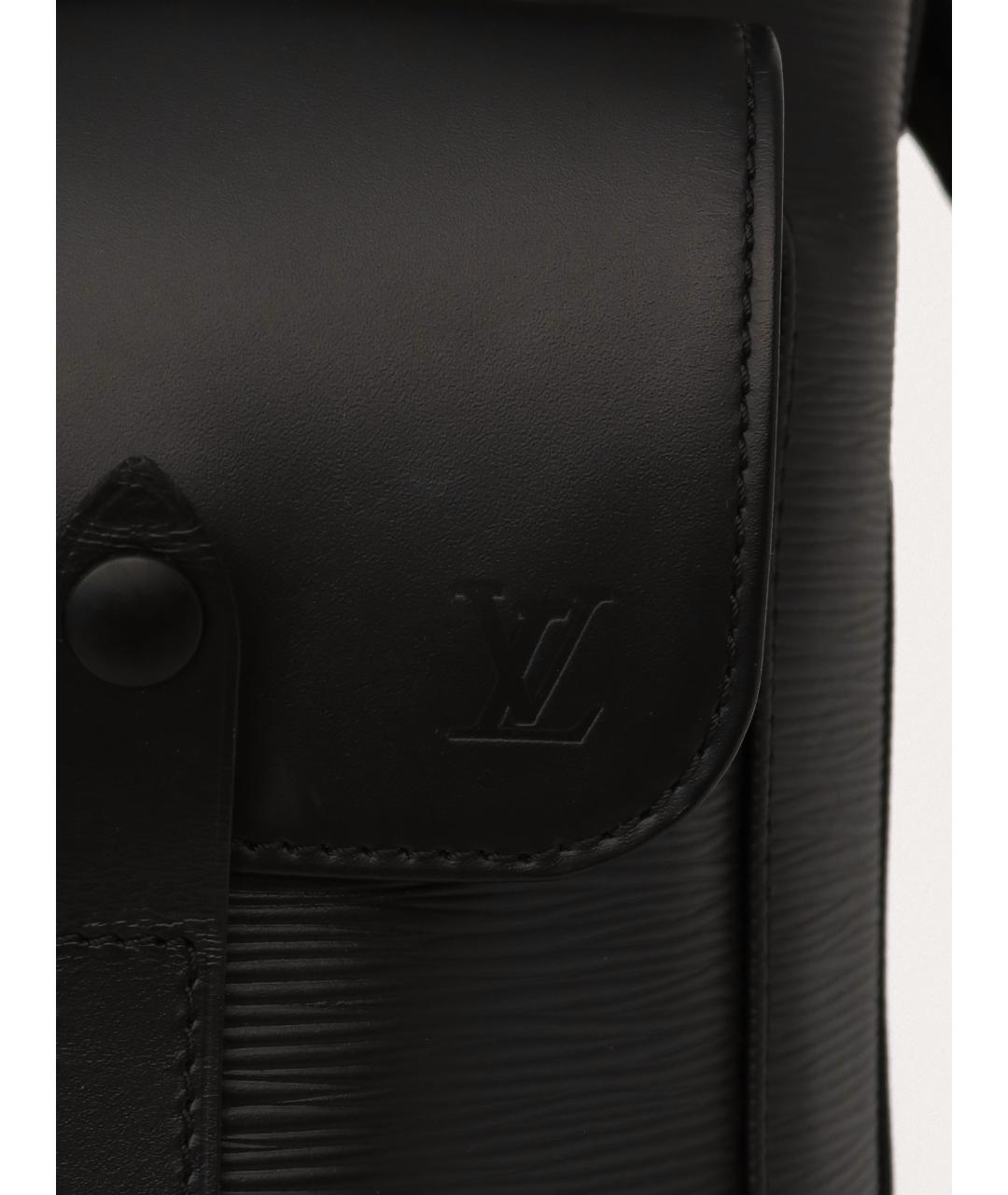 LOUIS VUITTON Черный кожаный рюкзак, фото 6