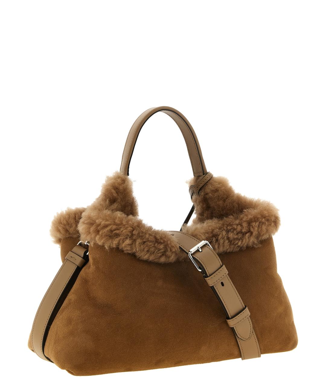 TOD'S Коричневая кожаная сумка тоут, фото 2