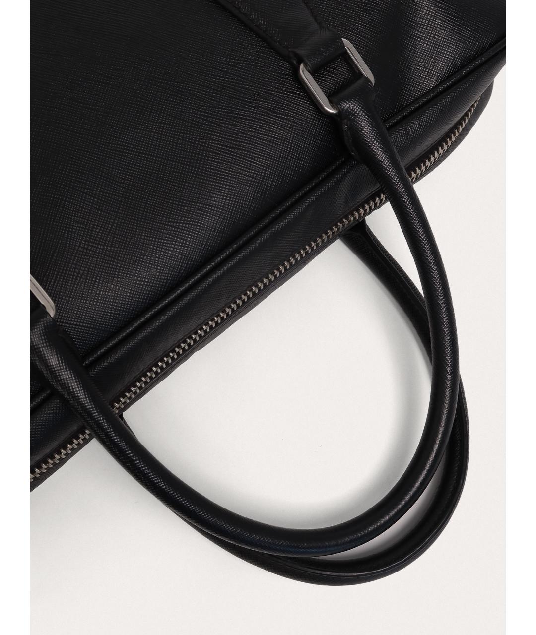 PRADA Черный кожаный портфель, фото 6