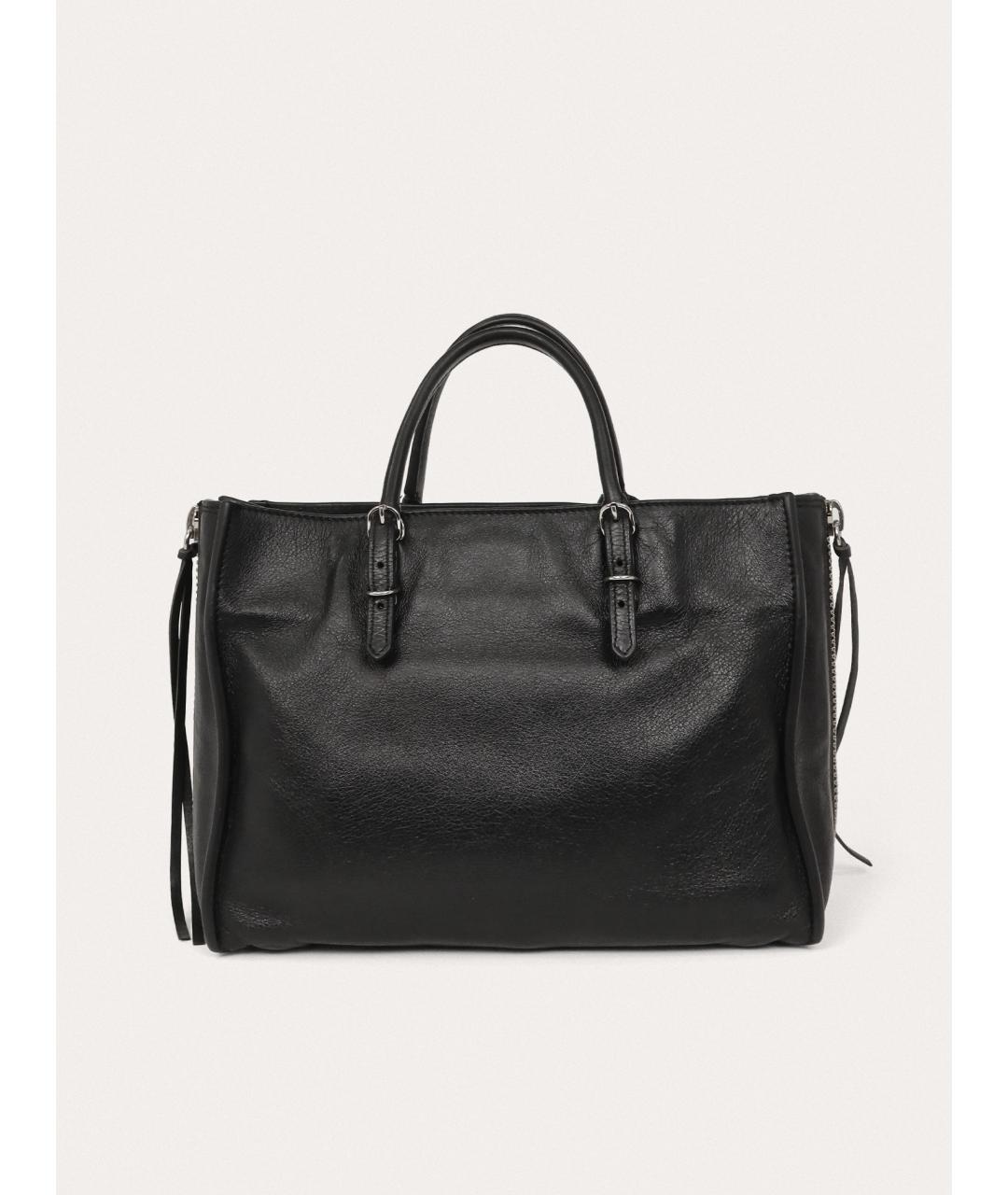 BALENCIAGA Черная кожаная сумка с короткими ручками, фото 3