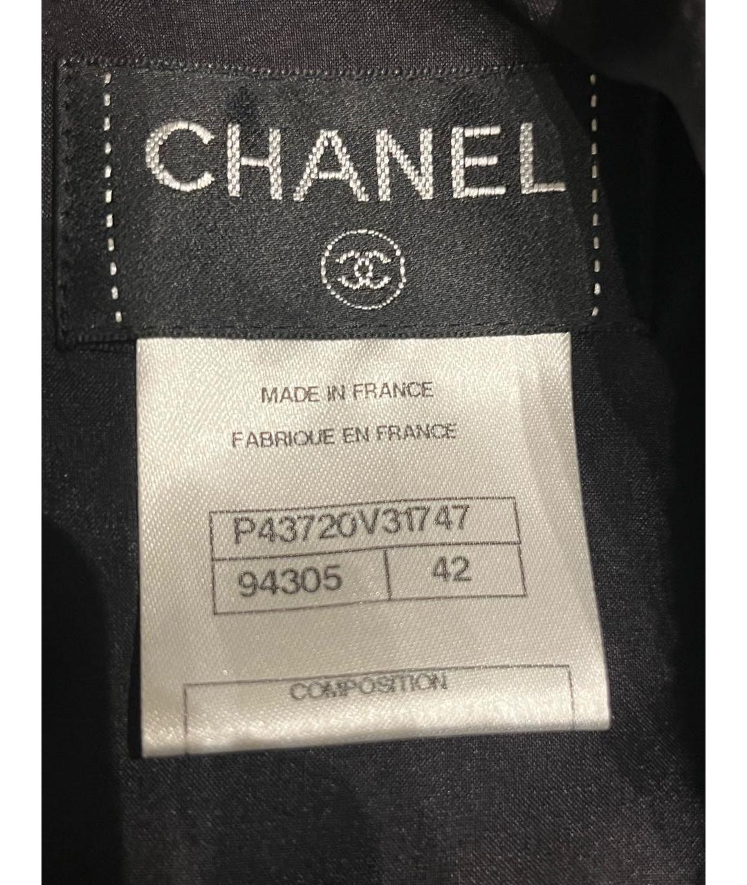 CHANEL Черная хлопковая юбка миди, фото 3