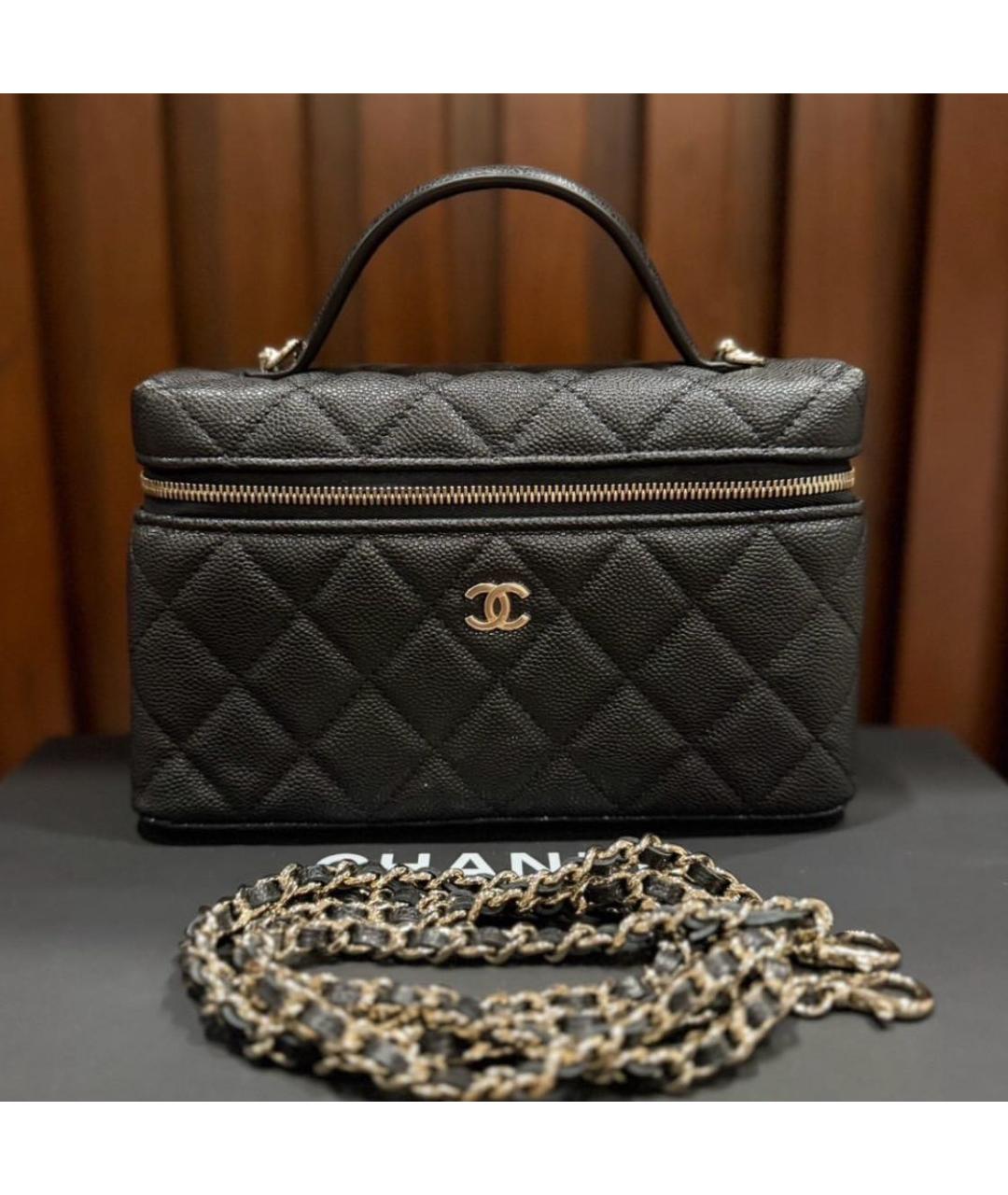 CHANEL Черная кожаная сумка через плечо, фото 3