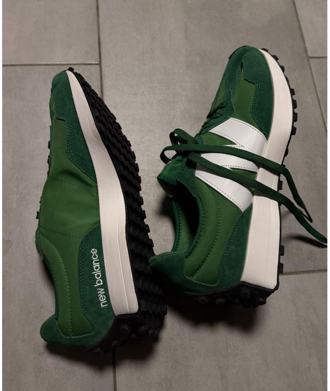 NEW BALANCE Зеленые замшевые низкие кроссовки / кеды, фото 5