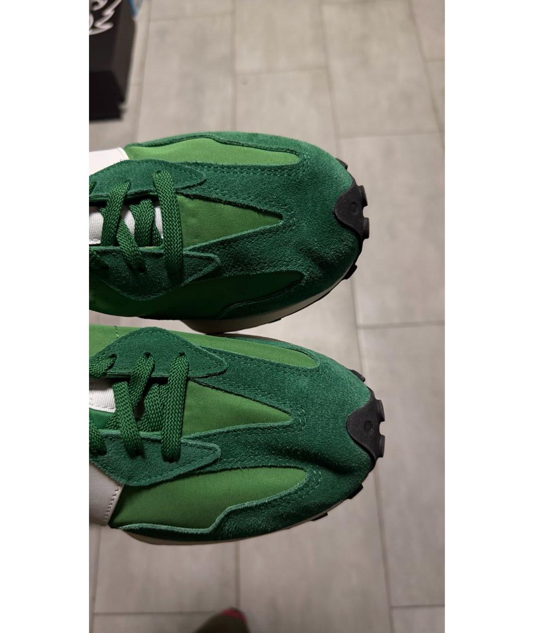 NEW BALANCE Зеленые замшевые низкие кроссовки / кеды, фото 3