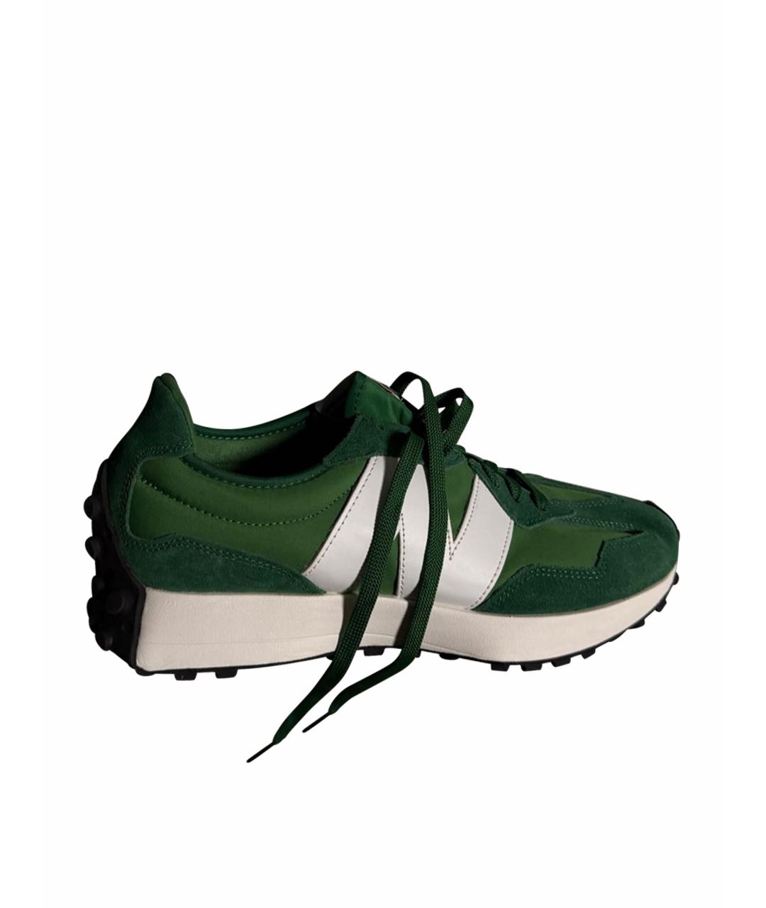 NEW BALANCE Зеленые замшевые низкие кроссовки / кеды, фото 1