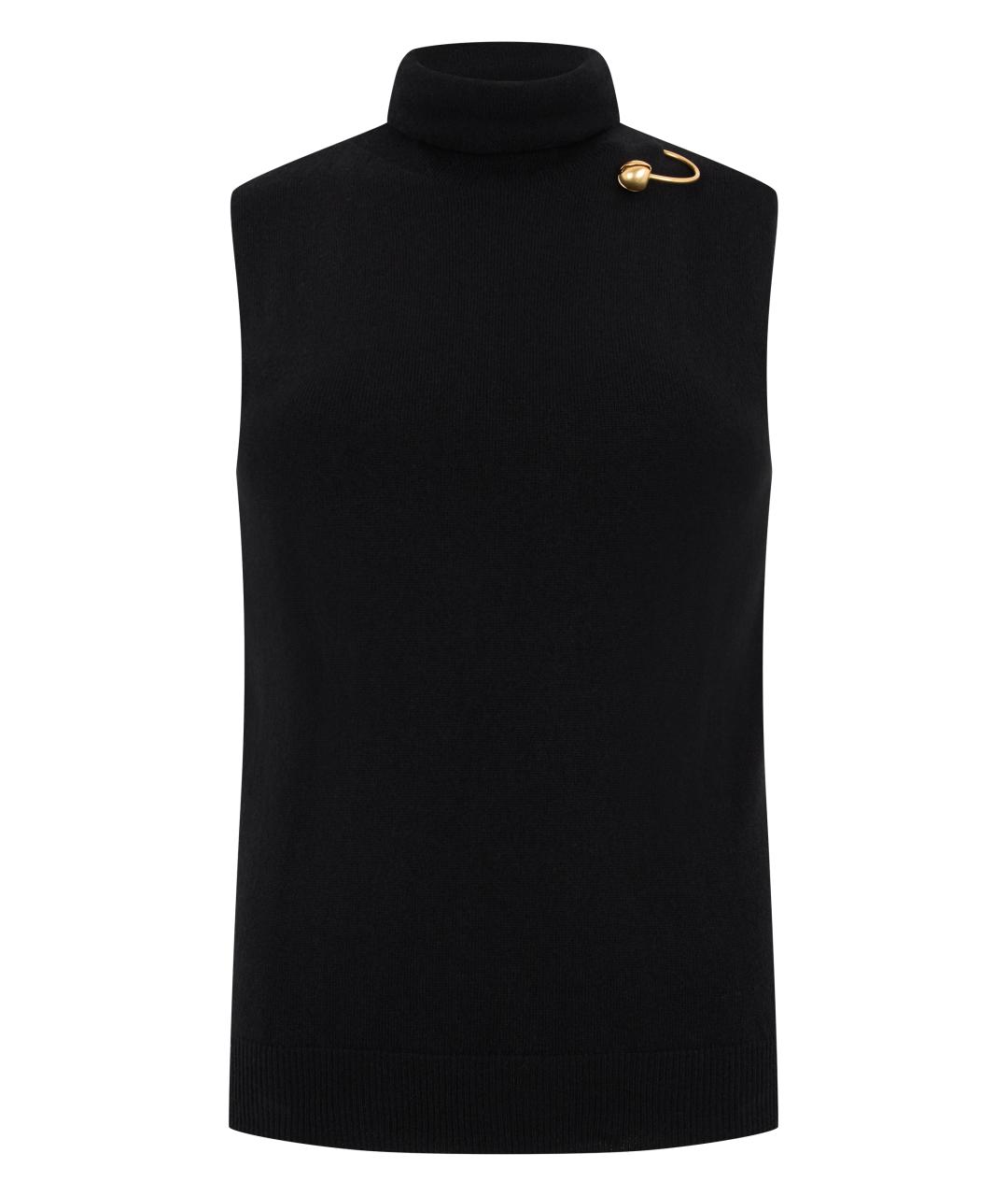 ALBERTA FERRETTI Черная шерстяная майка, фото 1
