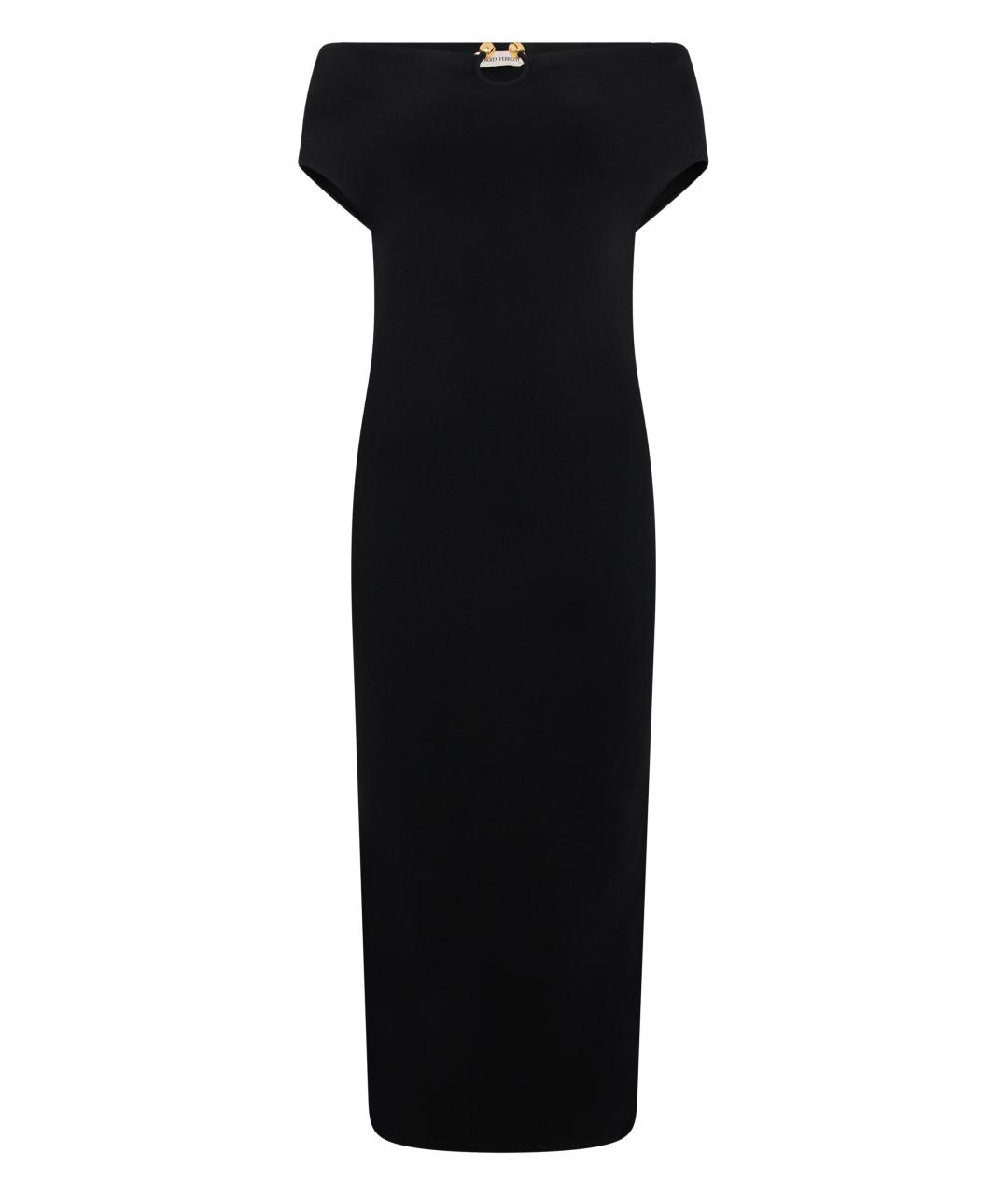 ALBERTA FERRETTI Черное вискозное платье, фото 1