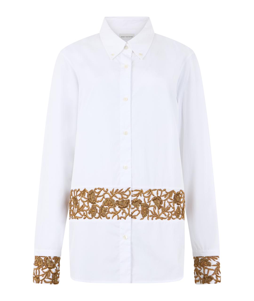 DRIES VAN NOTEN Белая хлопковая рубашка, фото 1