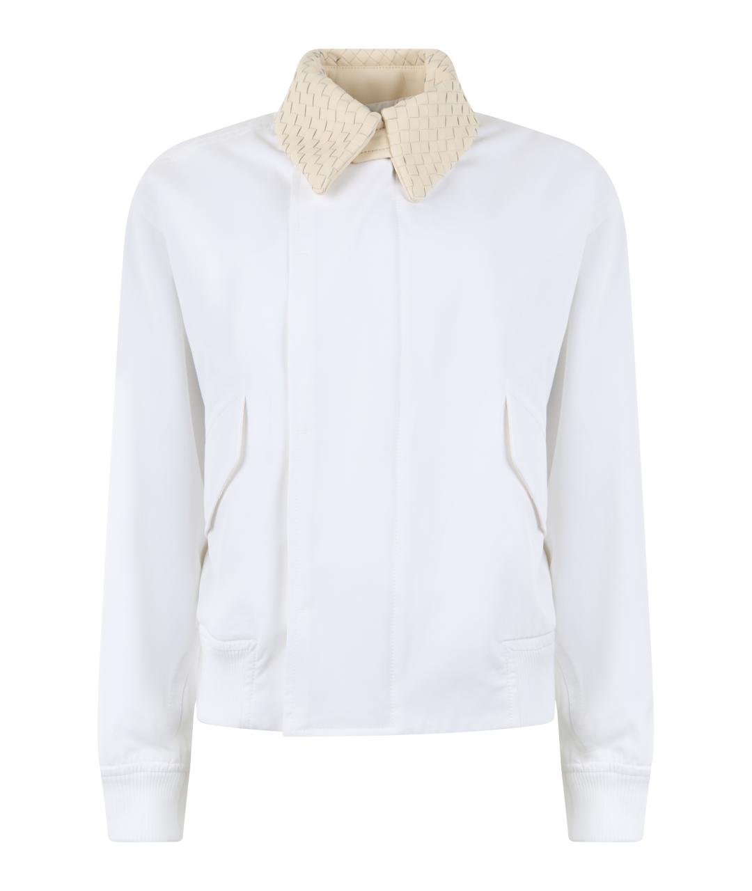 BOTTEGA VENETA Белая хлопковая куртка, фото 1