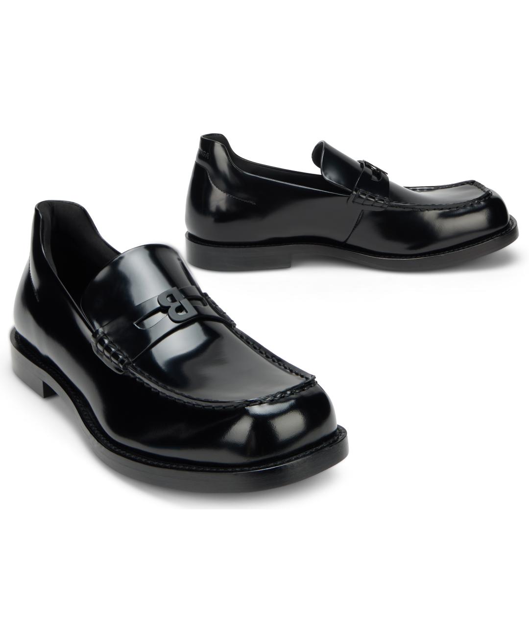 BALENCIAGA Черные кожаные лоферы, фото 3
