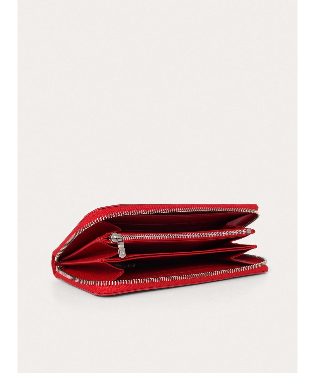 LOUIS VUITTON Красный кожаный кошелек, фото 6