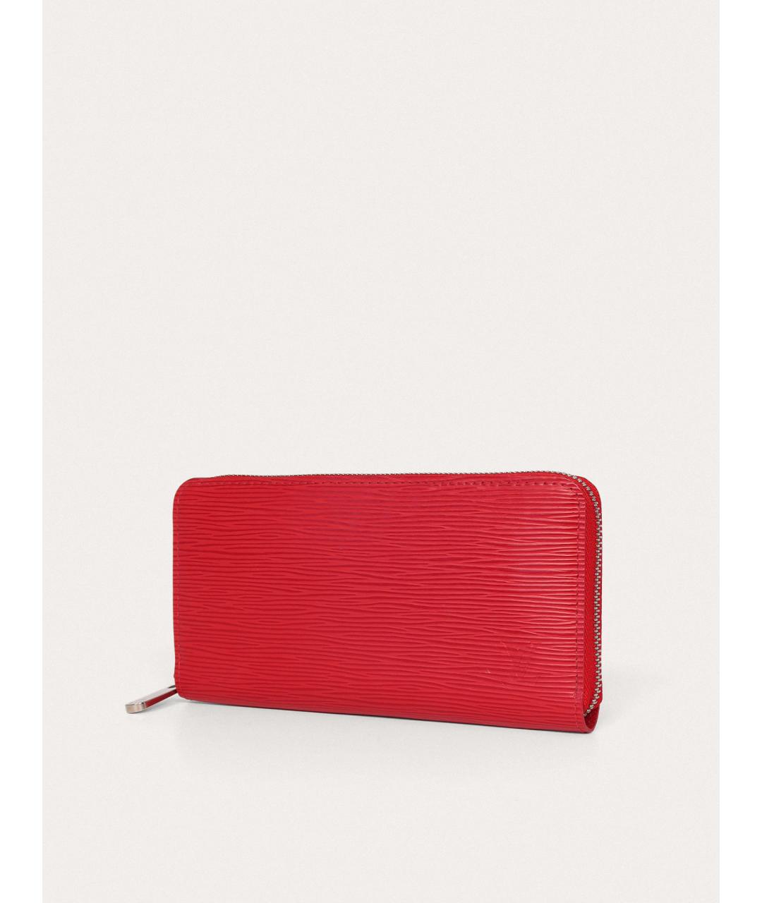 LOUIS VUITTON Красный кожаный кошелек, фото 2