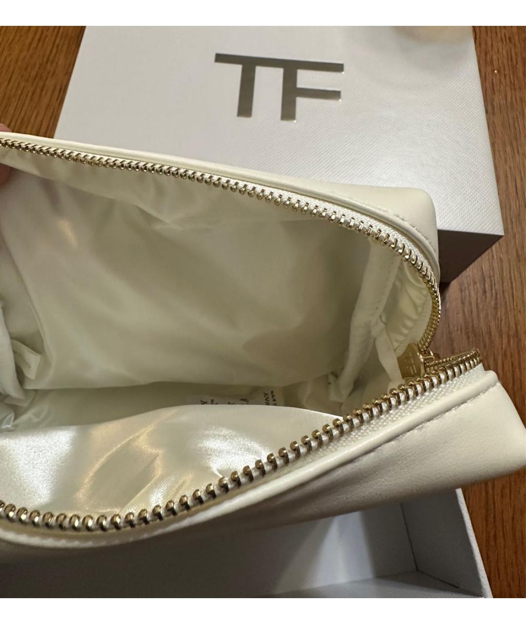 TOM FORD Бежевая нейлоновая косметичка, фото 2