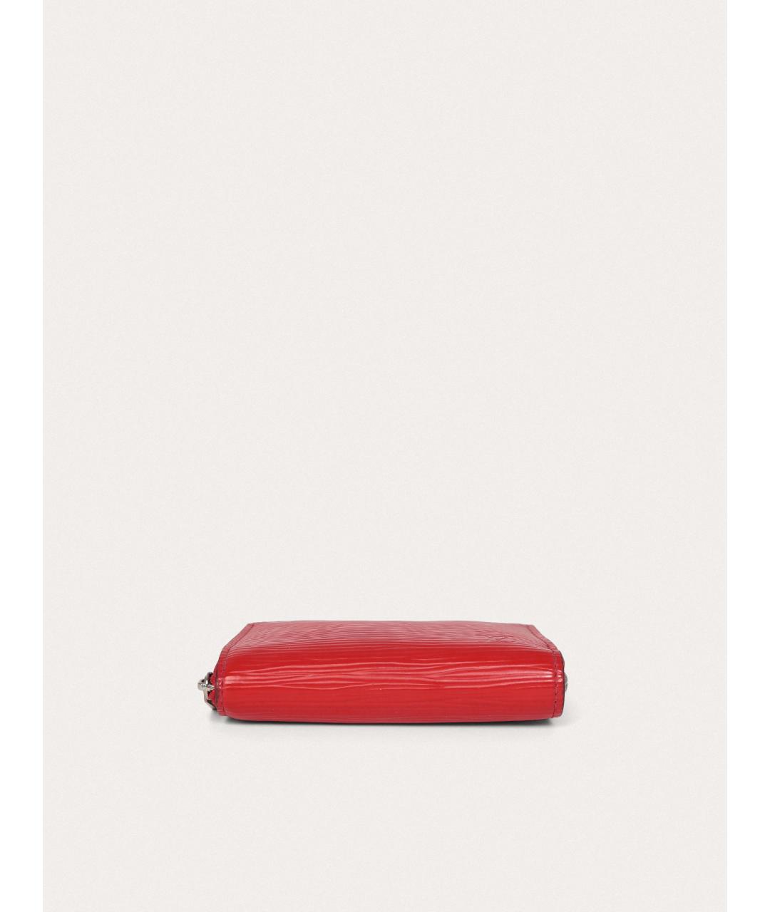 LOUIS VUITTON Красный кожаный кошелек, фото 4