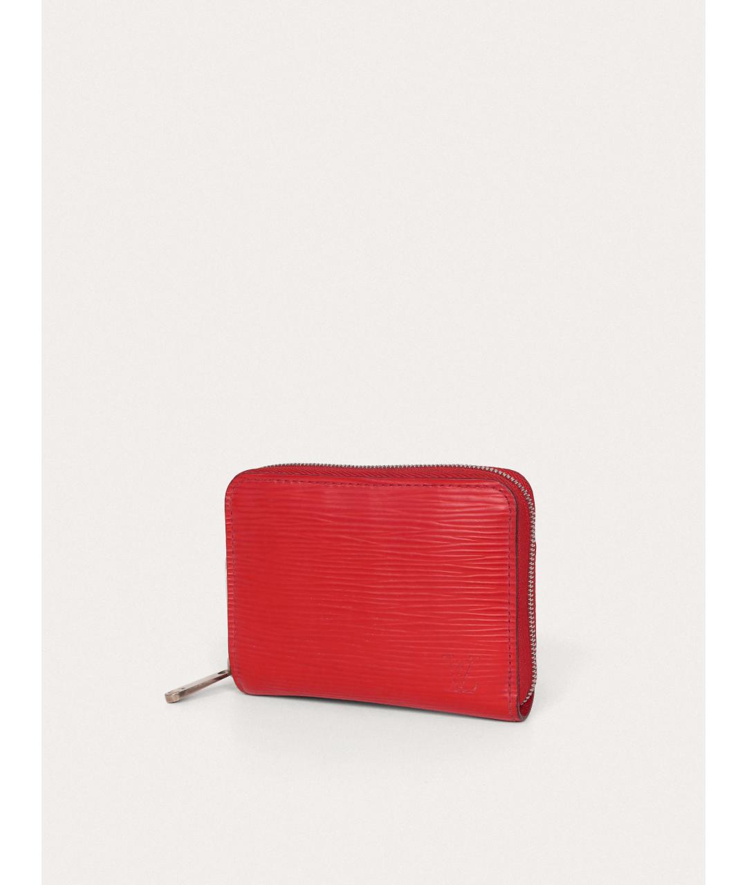 LOUIS VUITTON Красный кожаный кошелек, фото 2