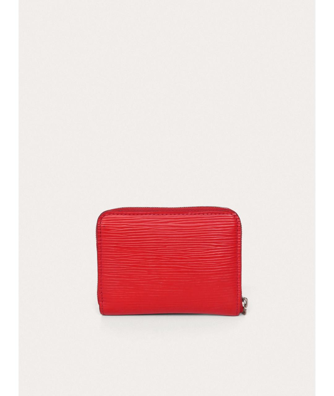 LOUIS VUITTON Красный кожаный кошелек, фото 3