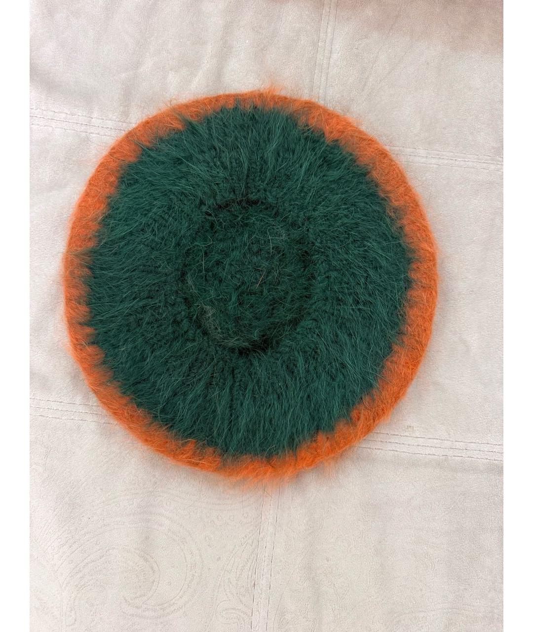 GUCCI Оранжевая шерстяная шапка, фото 3